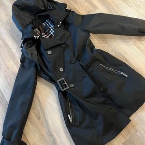Studio F Trench Coat Black Size 8 USA